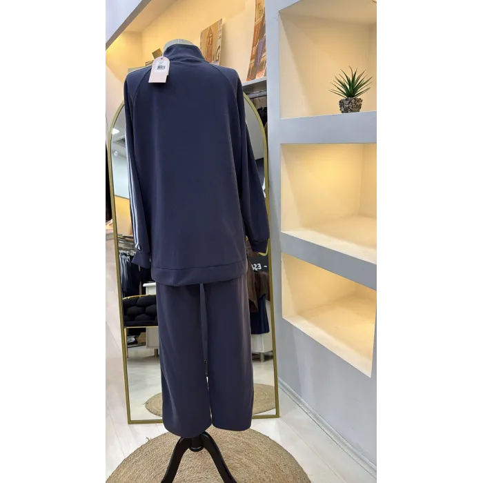 Nuss 1092 Şerit Desenli Pantolonlu Takım - LACİ