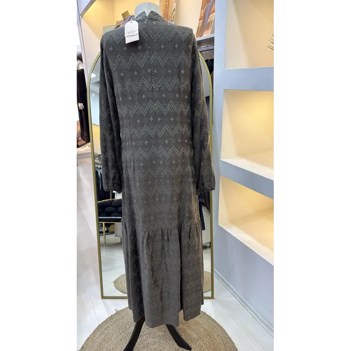 NUSS CUPRA İPEK ELBİSE 2026 VİZON