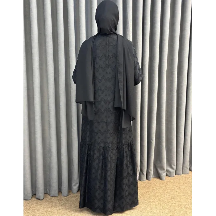 NUSS CUPRA İPEK ELBİSE 2026 SİYAH