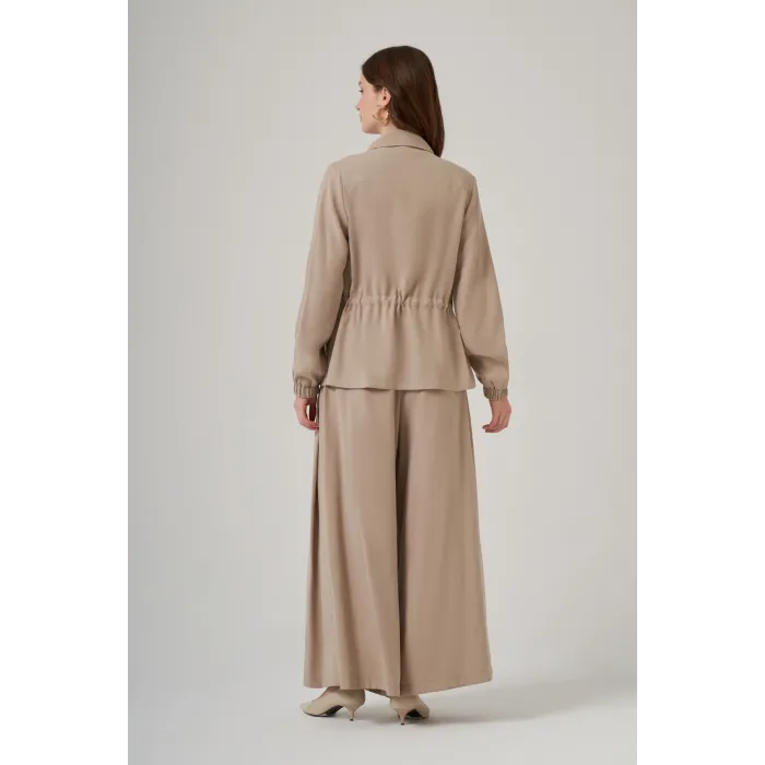 Nuss Pantolonlu Takım 1049 bej