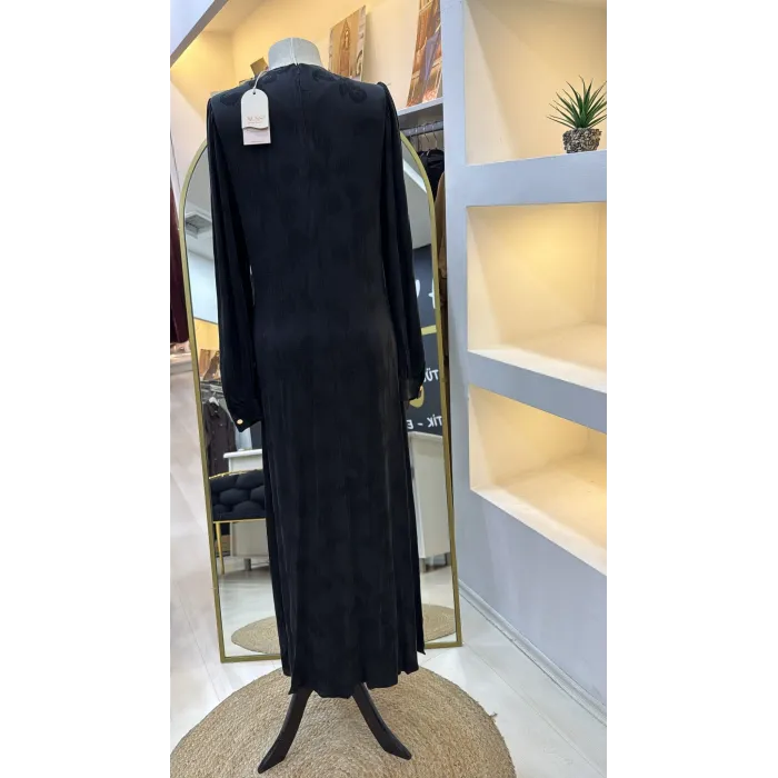 Nuss 2027 İpek Cupra Elbise - siyah