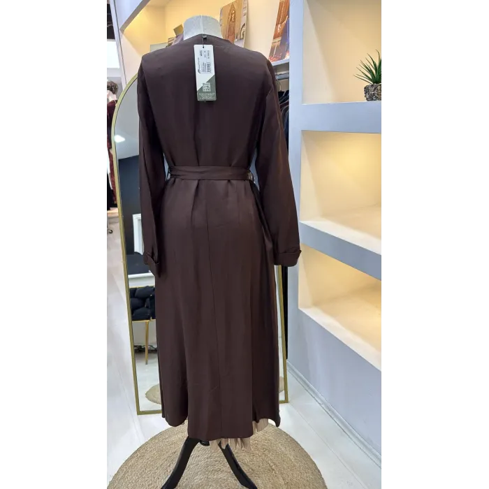 Misswhence İkili Elbise kahve 39806