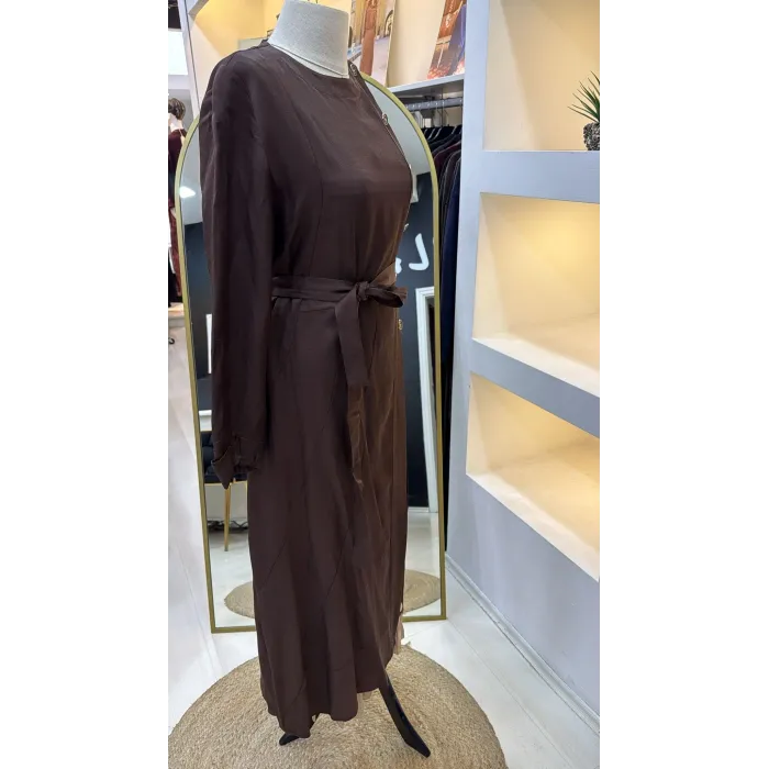 Misswhence İkili Elbise kahve 39806