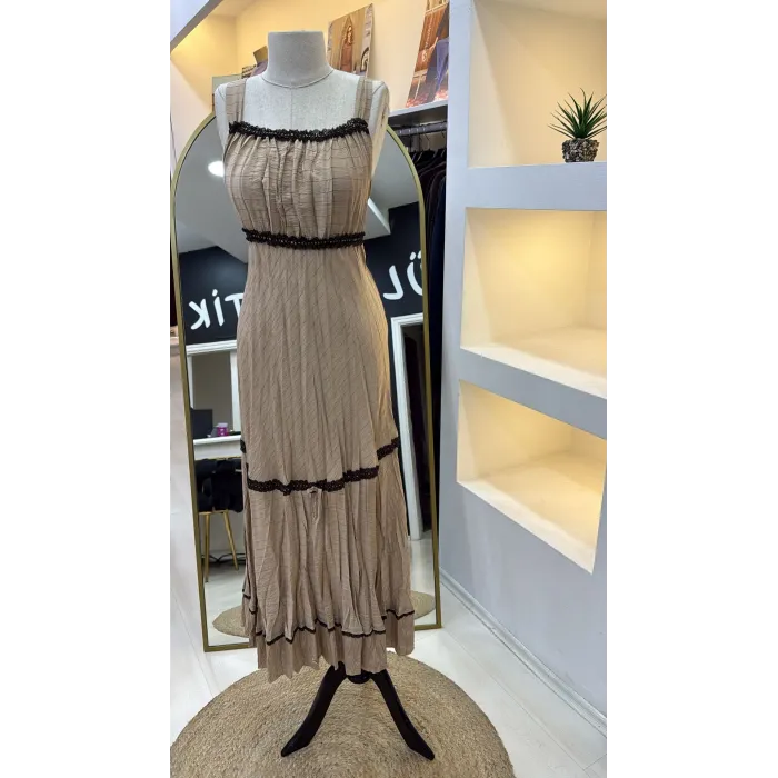 Misswhence İkili Elbise kahve 39806