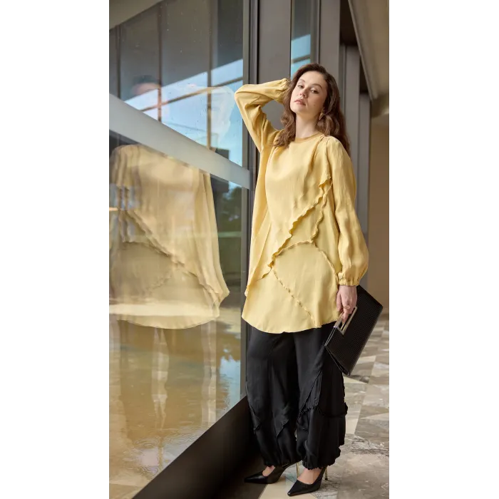 MİSSWHENCE İpek Tunik 39017 SARİ
