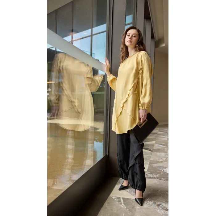 MİSSWHENCE İpek Tunik 39017 SARİ