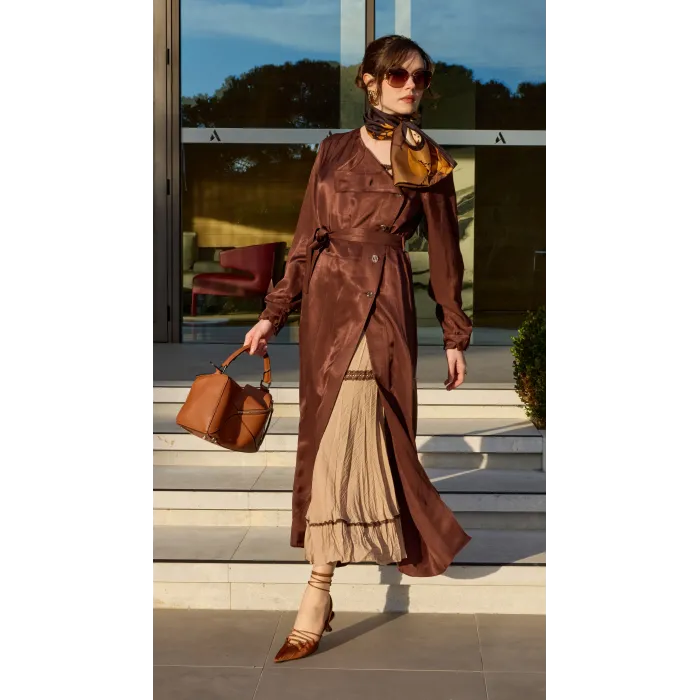 Misswhence İkili Elbise kahve 39806