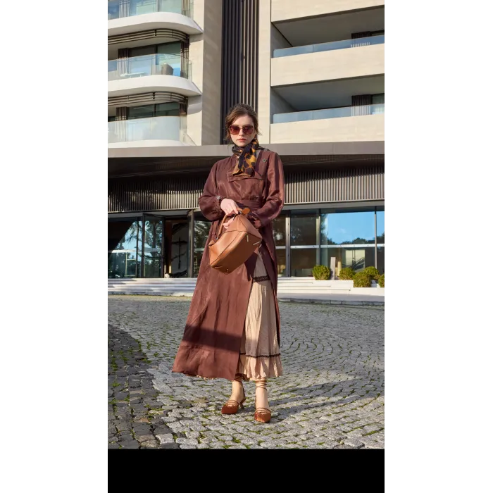 Misswhence İkili Elbise kahve 39806