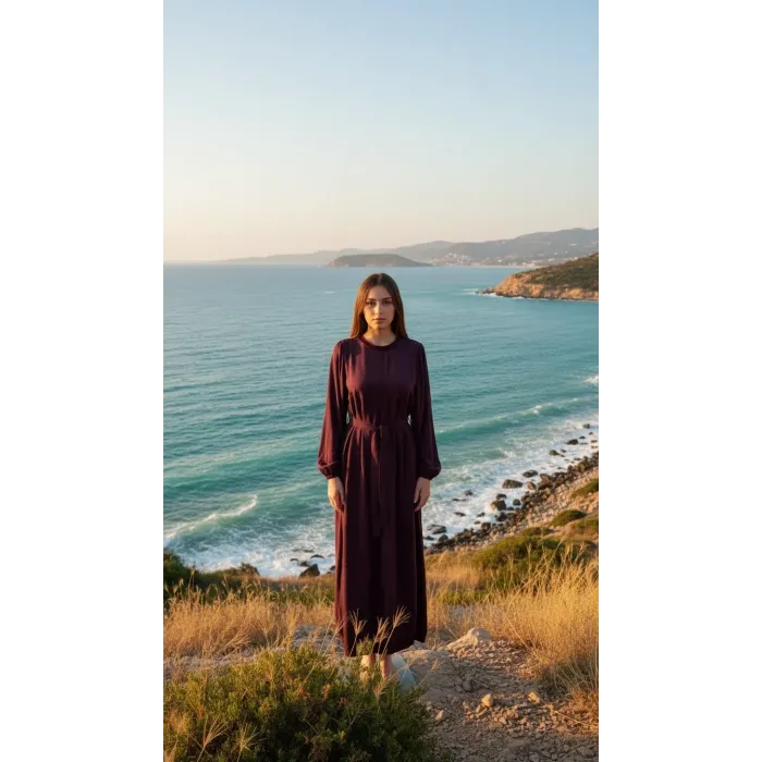 Misswhence Cupra İpek Elbise 39800 BORDO
