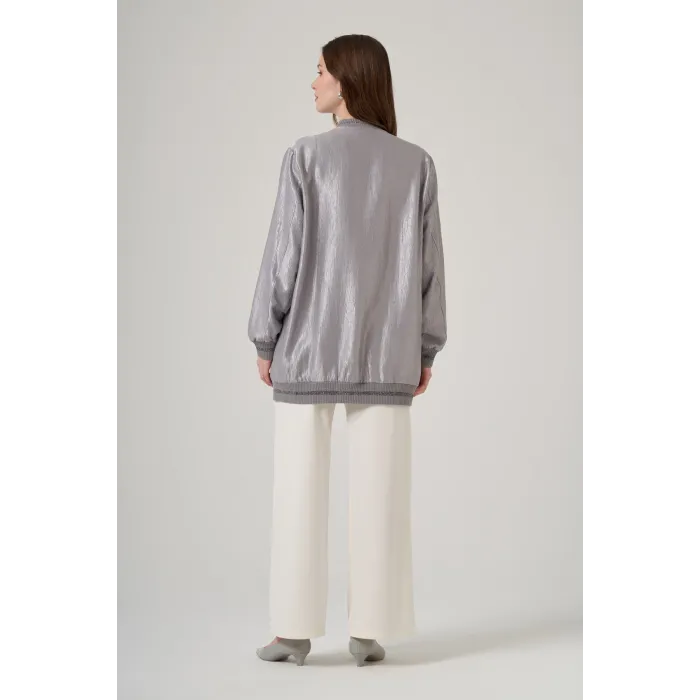 Nuss 6038 Ön Taş İşlemeli Kap GRİ