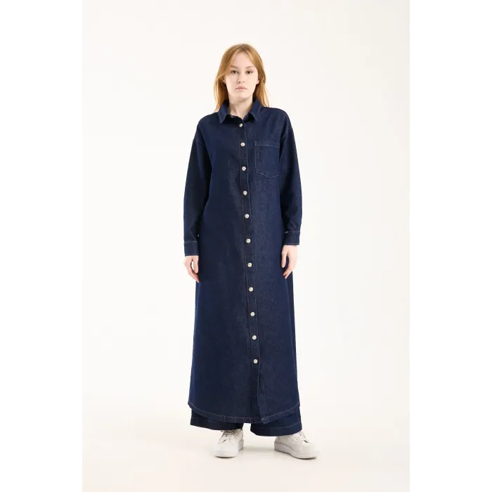 invee Blue Ridge Kot Gömlek elbise 7191 lacivert