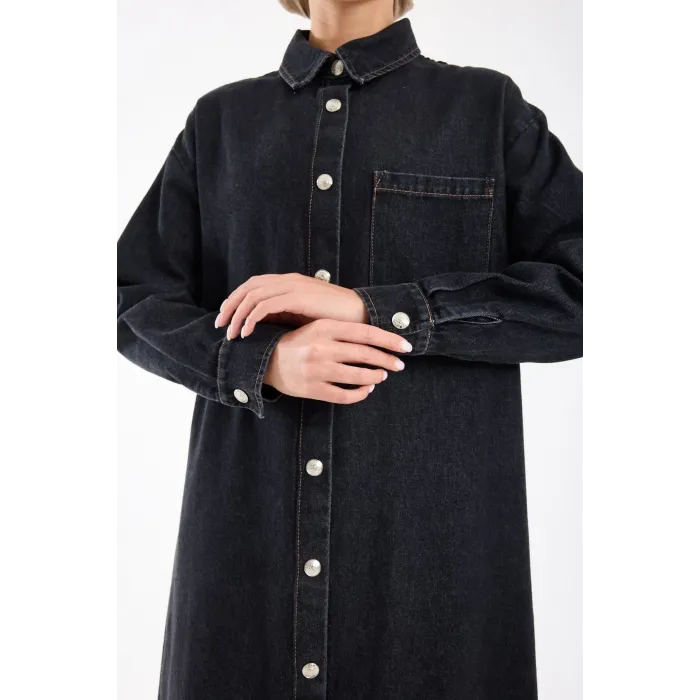 invee Blue Ridge Kot Gömlek elbise 7191 lacivert