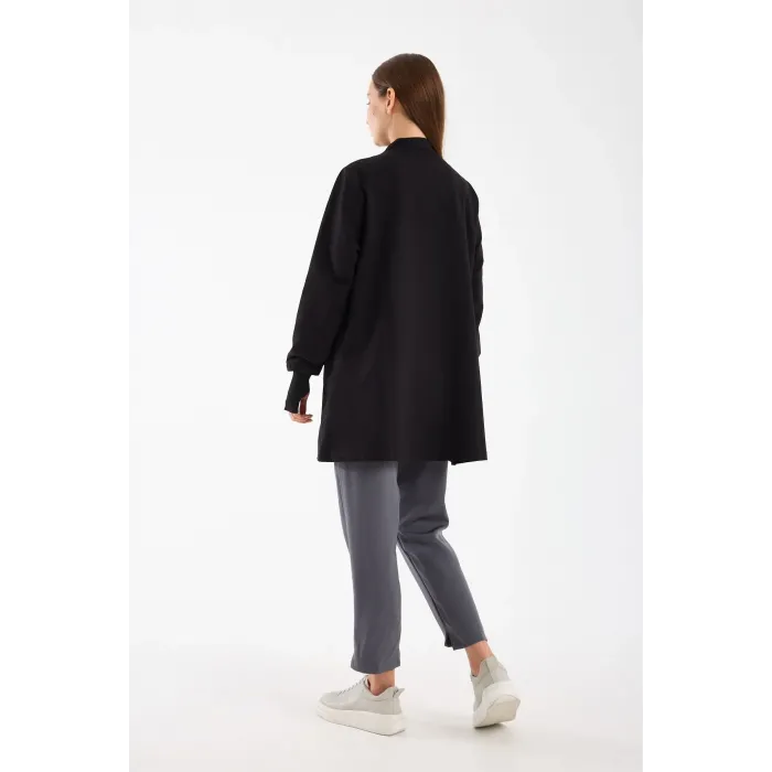 İnvee Vektör Tunik FERMUAR DETAYLİ SİYAH 7218