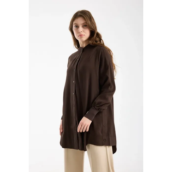 invee Elsa Gömlek kahve 7221