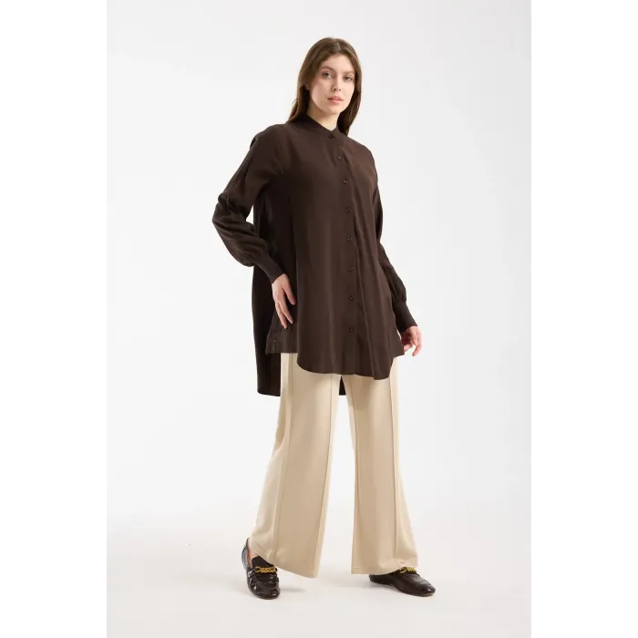 invee Elsa Gömlek kahve 7221