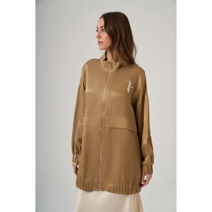 Nuss Taş İşlemeli Kap - 6043 Bal Köpüğü