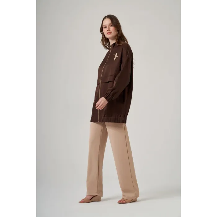 Nuss Taş İşlemeli Kap - 6043 Kahve