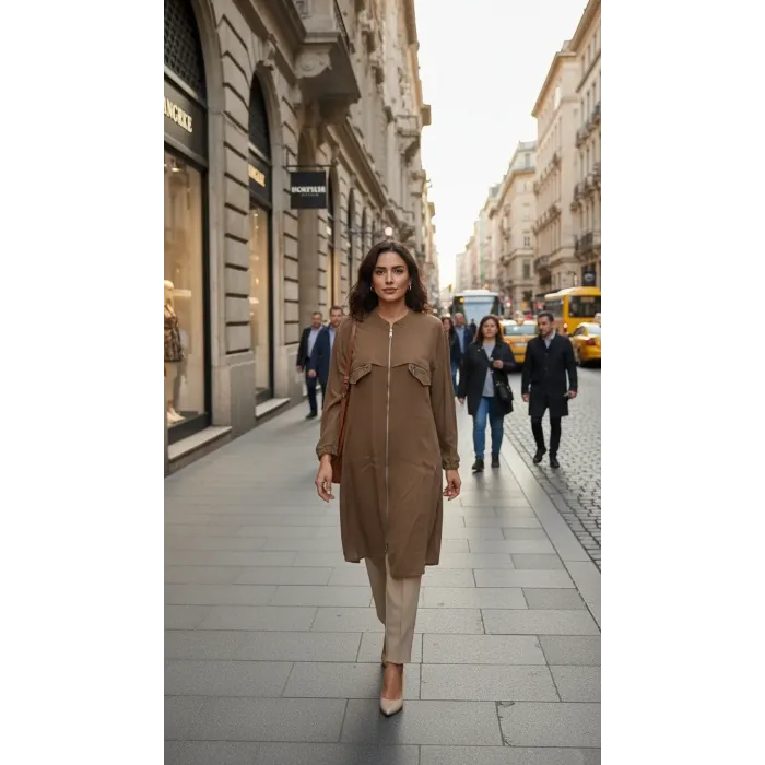 Misswhence Önü Fermuarlı Gömlek 39310 camal