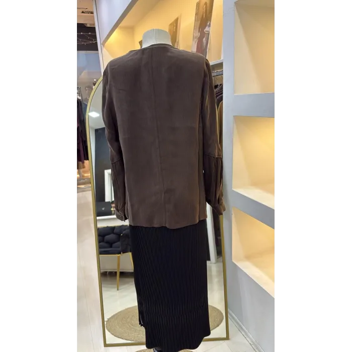 Misswhence İpek Bluz 39023 KAHVE