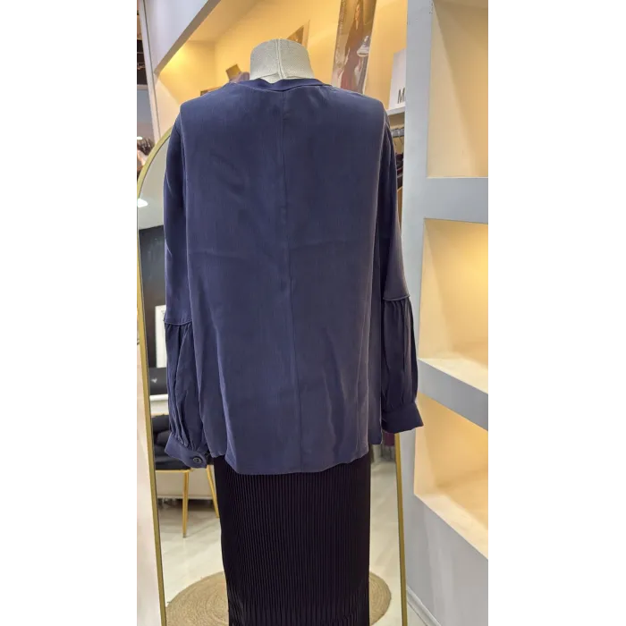 Misswhence İpek Bluz 39023 LACİVERT