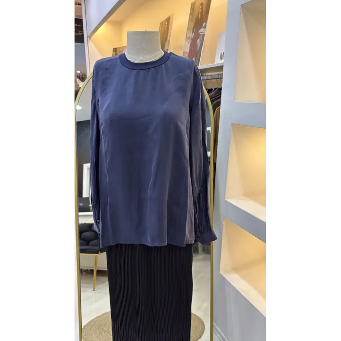 Misswhence İpek Bluz 39023 LACİVERT
