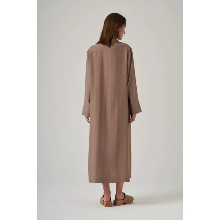 Nuss 6036 Boydan Düğmeli Kap - BEJ