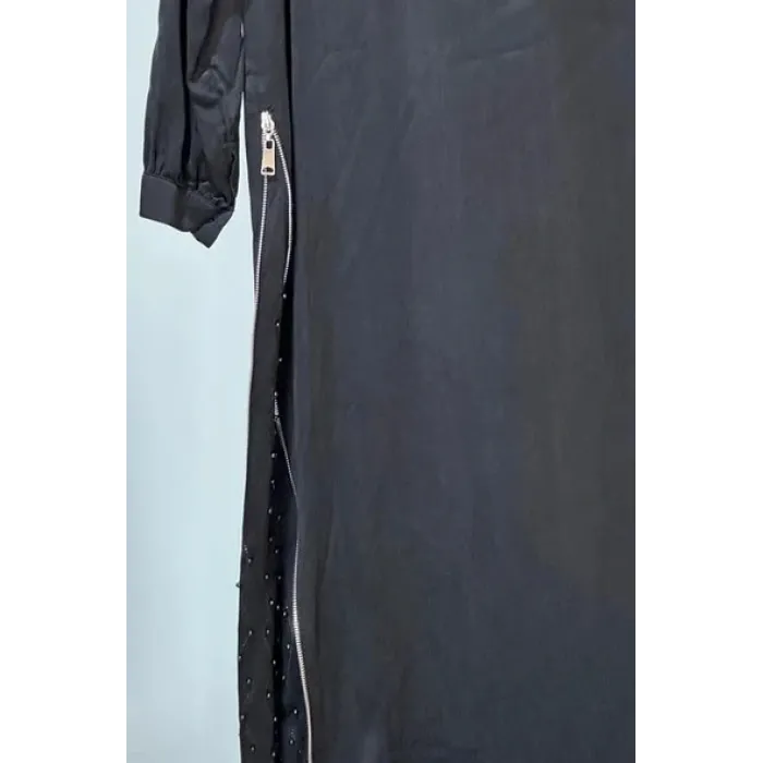 NUSS CUPRA İPEK ELBİSE 2057 SİYAH