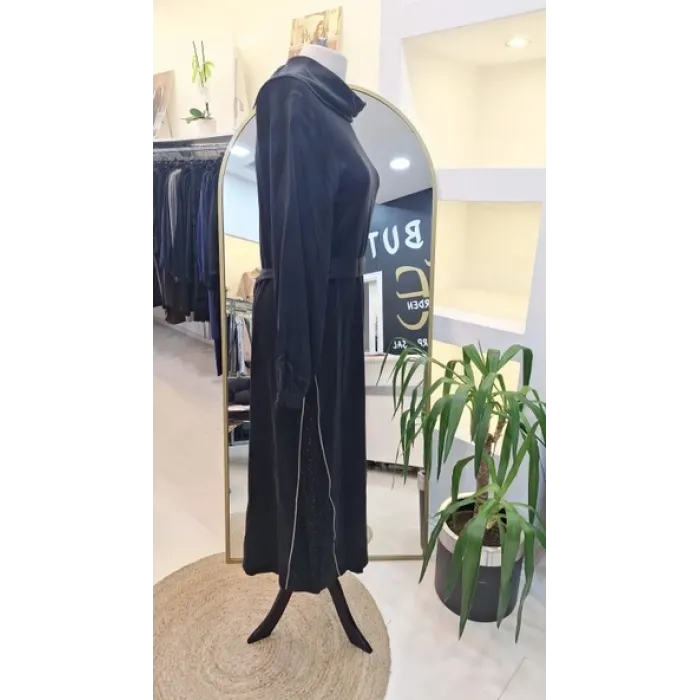 NUSS CUPRA İPEK ELBİSE 2057 SİYAH