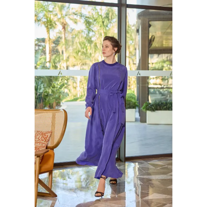 Misswhence Fermuar Detaylı Elbise 39809 saks