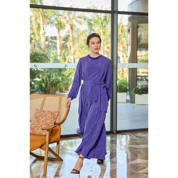 Misswhence Fermuar Detaylı Elbise 39809 saks