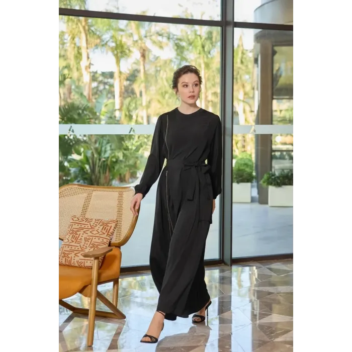 Misswhence Fermuar Detaylı Elbise 39809 siyah