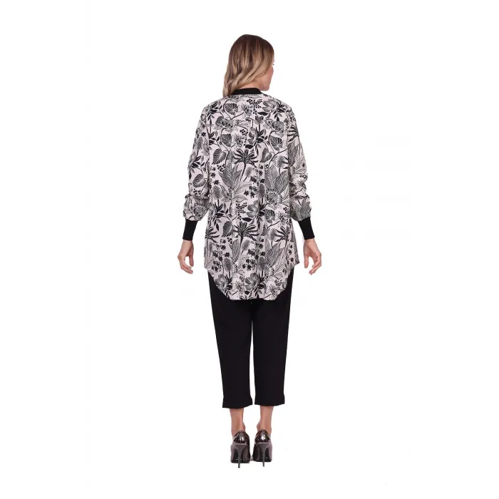 invee Desenli Gömlek 7182 BEJ