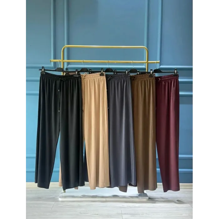 Sentez 5622 Doha Yanı Nervürlü Pantolon SİYAH