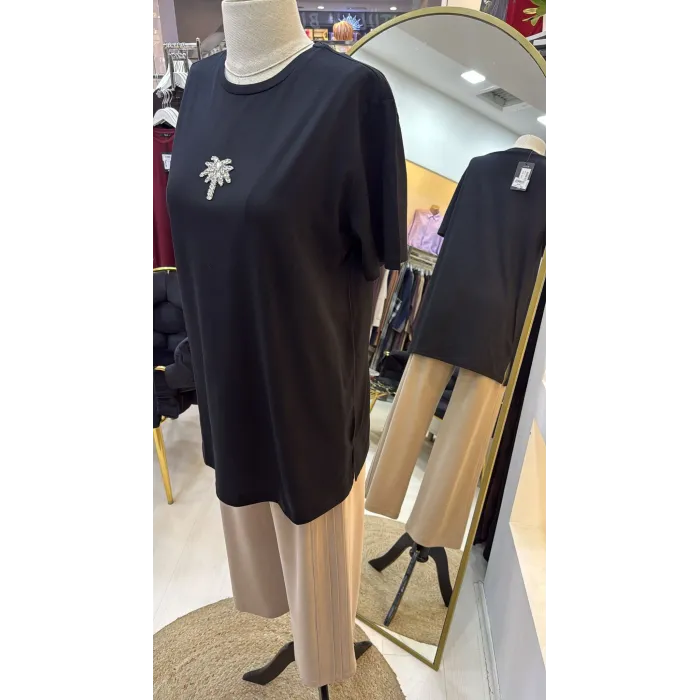 QMASH KISA KOLLU TİŞÖRT 4316 SİYAH