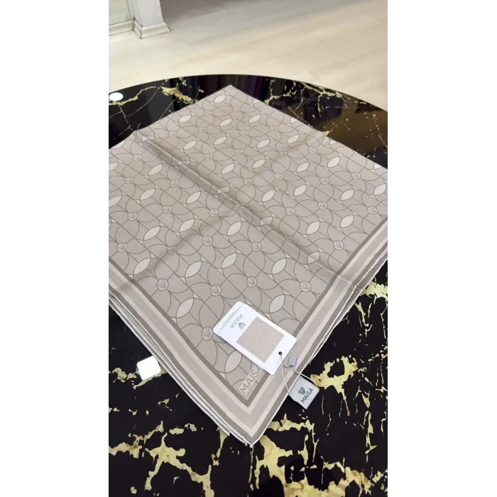 MAISA ZERRE TİVİL İPEK EŞARP VİZON 4005