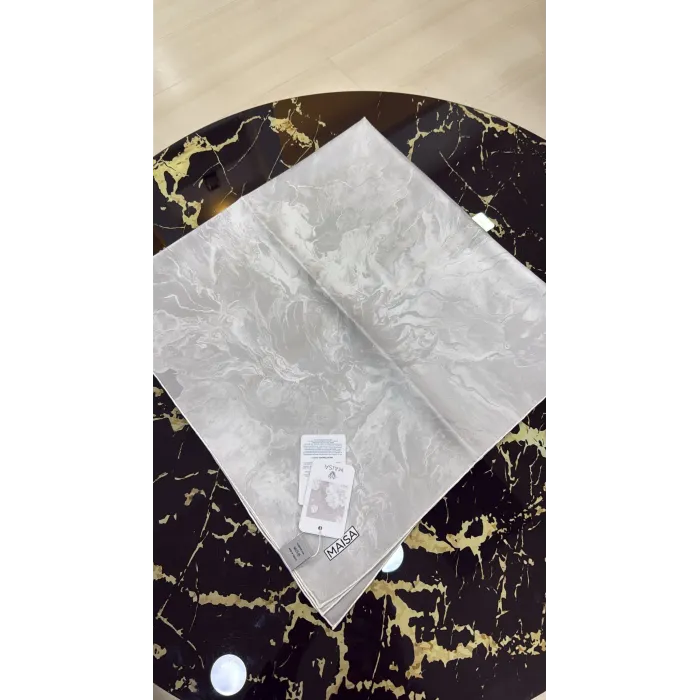 MAISA KATRE TİVİL İPEK EŞARP AÇİK GRİ 1393
