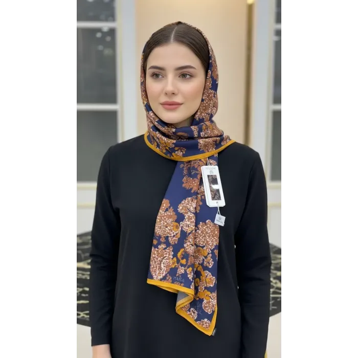 MAISA LAGÜN FLOŞ VİSKON ŞAL KOYU MAVİ 1535