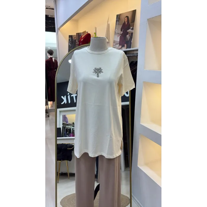 QMASH KISA KOLLU TİŞÖRT 4316 BEJ