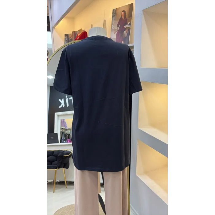 QMASH KISA KOLLU TİŞÖRT 4317 LACİVERT