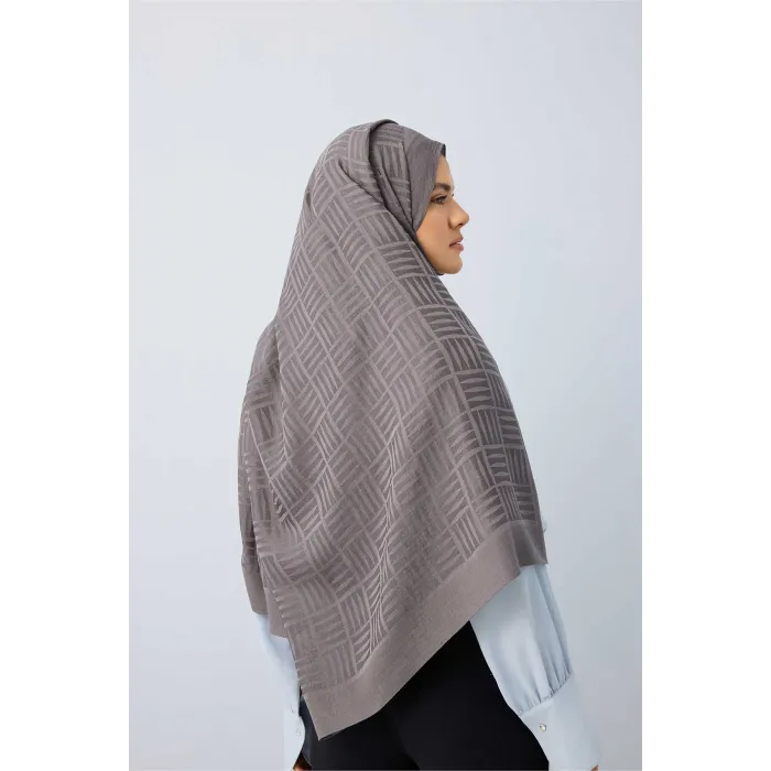 İmannoor İman Kare Antrasit Naia Pamuk Şal 70x210 241-3007-034