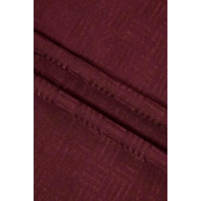 İmannoor İman Kare Bordo Naia Pamuk Şal  241-3007-023