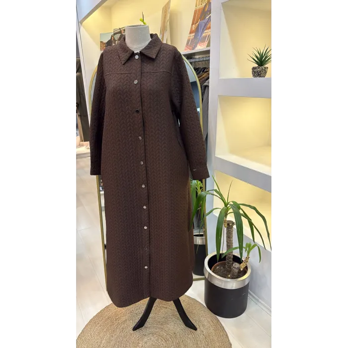 İnvee 7039 kahve  Çıtçıtlı Kap