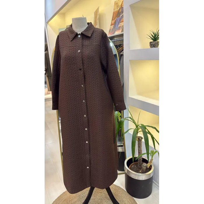 İnvee 7039 kahve  Çıtçıtlı Kap