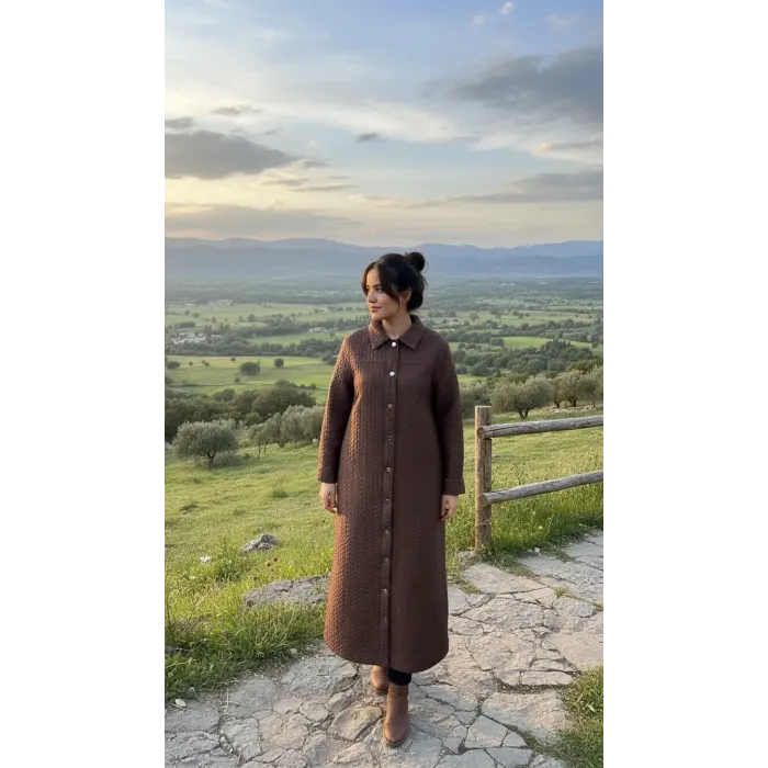 İnvee 7039 kahve Çıtçıtlı Kap