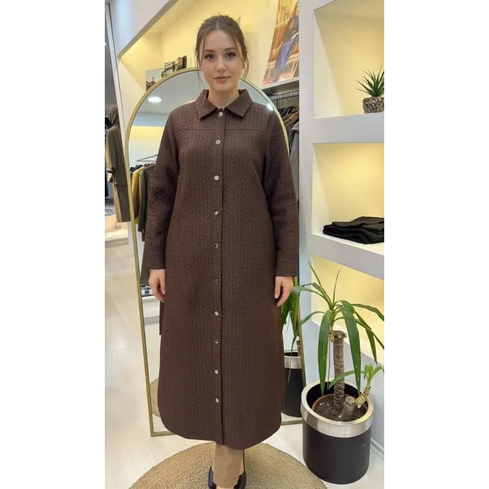 İnvee 7039 kahve Çıtçıtlı Kap