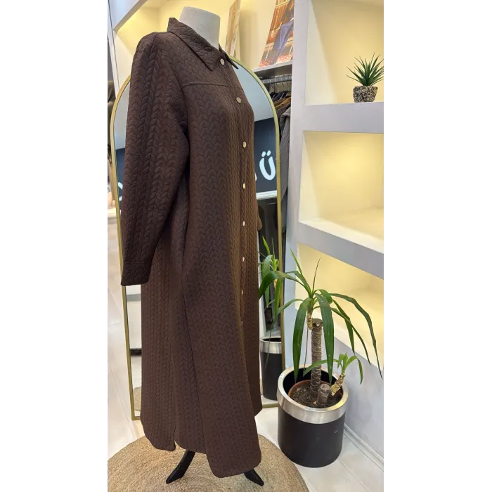 İnvee 7039 kahve  Çıtçıtlı Kap