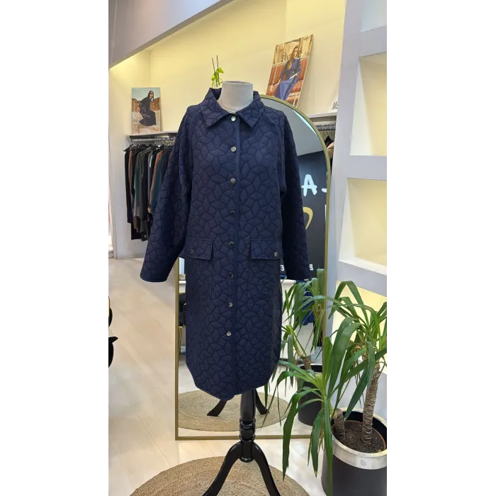 İnvee 7096 Kapitone Ceket - LACİVERT