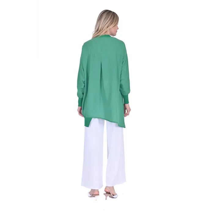 İnvee Asimetrik Kesim Tunik YEŞİL  6122