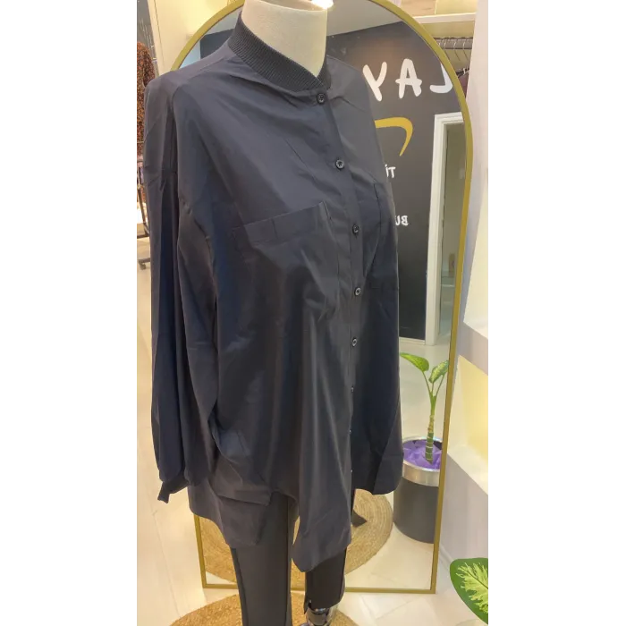 İNVEE CEP DATAYLİ GOMLEK SİYAH 7021