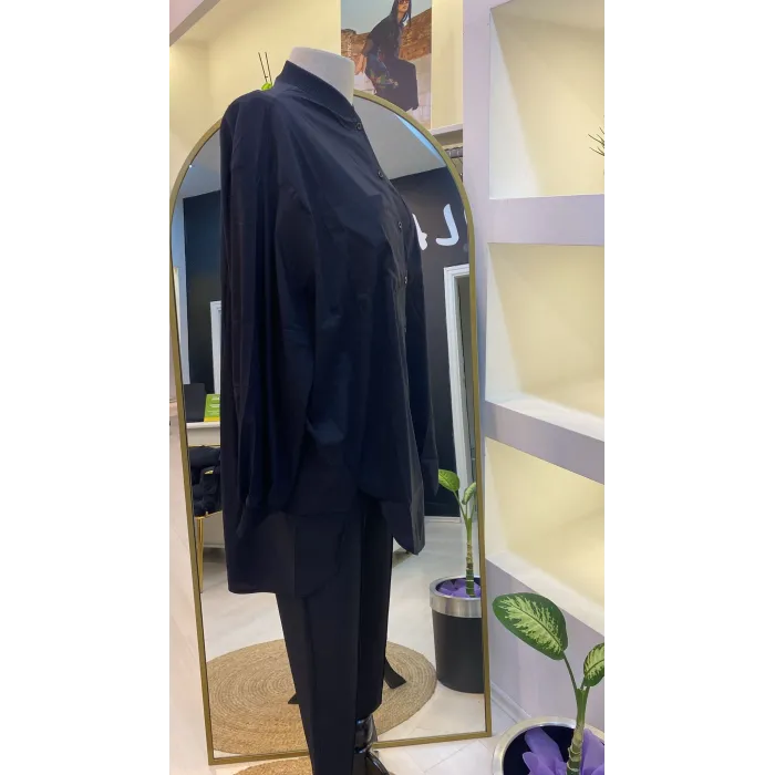 İNVEE CEP DATAYLİ GOMLEK SİYAH 7021